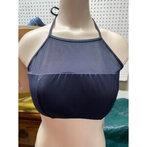Brand New Swim Systems Women's Size DD Blue Halter Style Bikini Top Swimwear